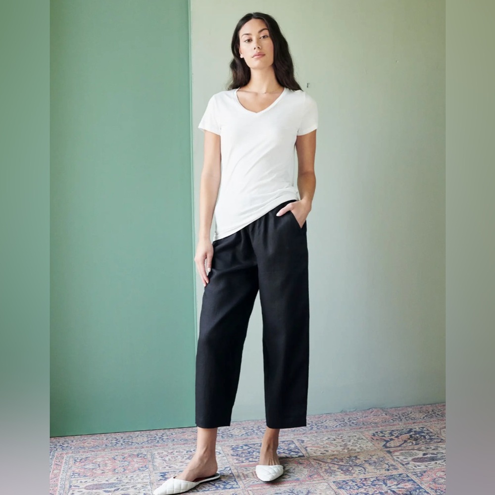 Quince Cotton Modal V Neck Tee